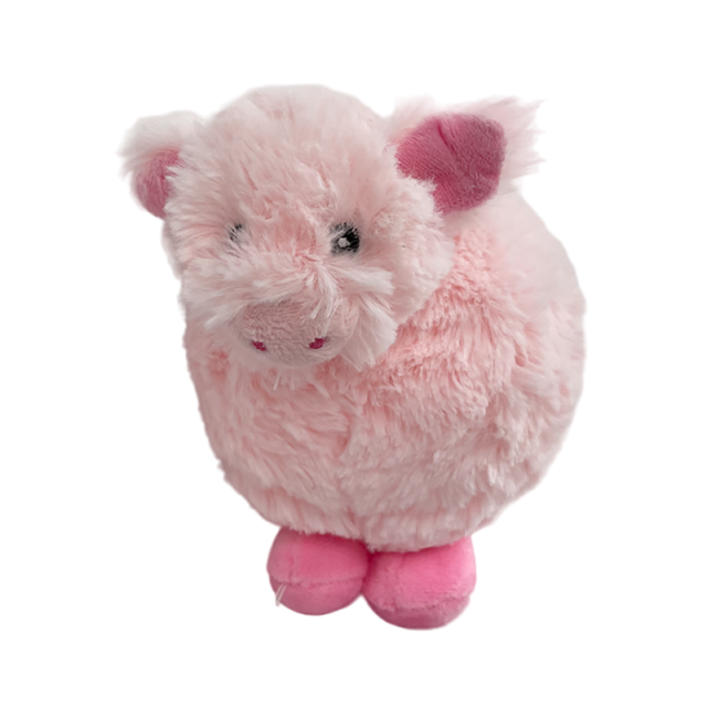 Round Pig Pink Adorable Pet Toy for Dog with Squeaker