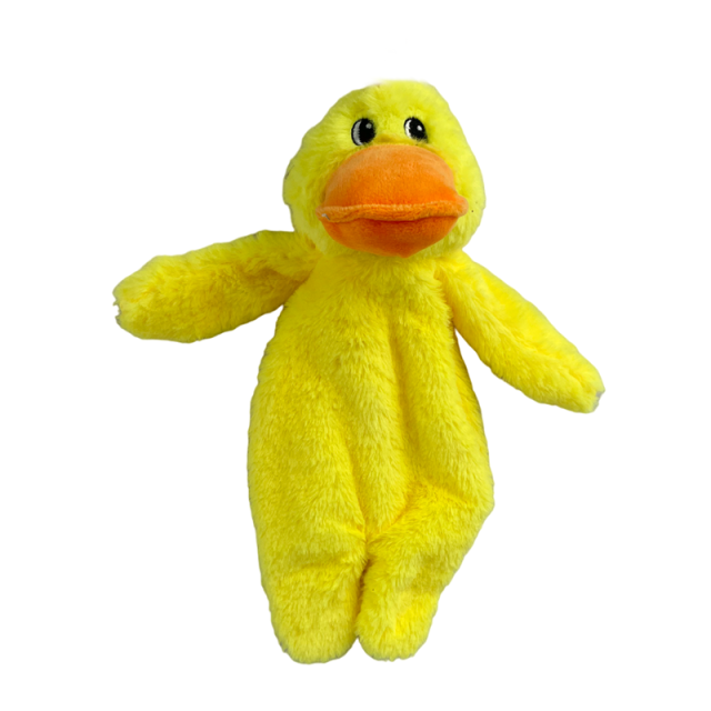 Soft Adorable Yellow Duck Plush Cover Dog Toy with Crinkle Paper