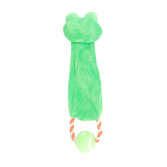 Chew Crinkle Rope Dog Toy - Frog