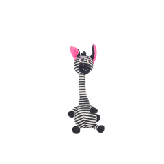 Long Neck Zebra Dog Toy with Squeaker