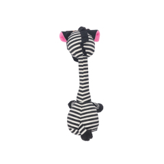 Long Neck Zebra Dog Toy with Squeaker