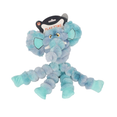 Soft Tie dye Elephant Plush Pet Toy with Crinkle Paper Squeakers