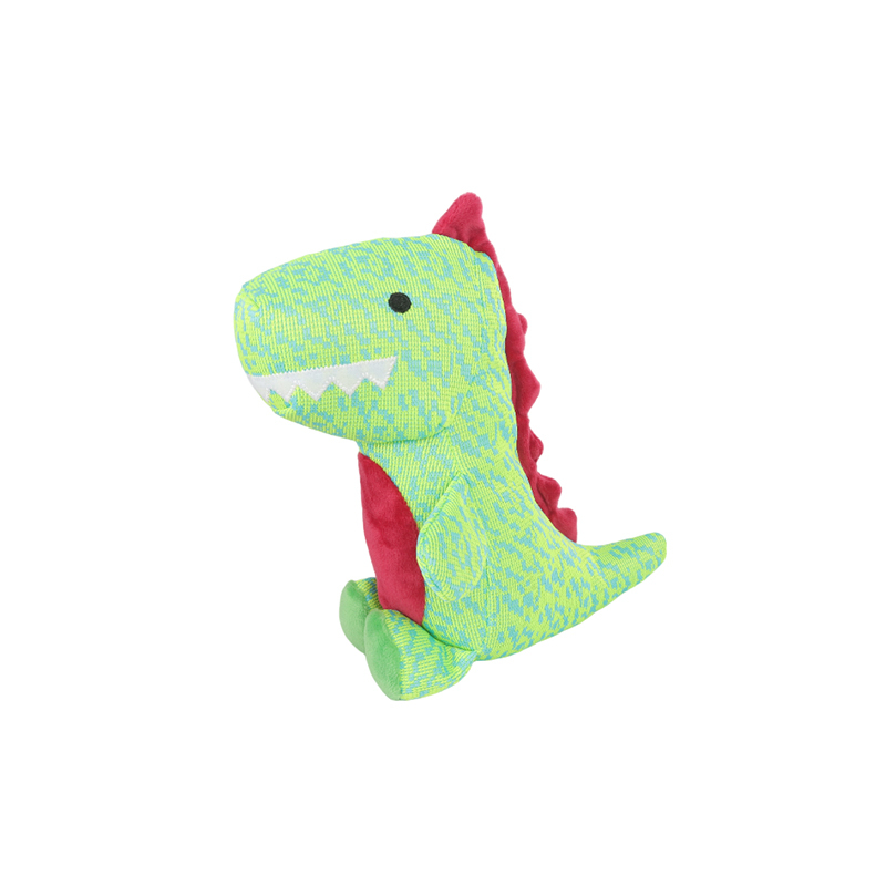 Green Dinosaur Pet Plush Toy Stylish Dog Toys with Squeaker