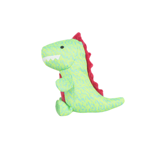 Green Dinosaur Pet Plush Toy Stylish Dog Toys with Squeaker