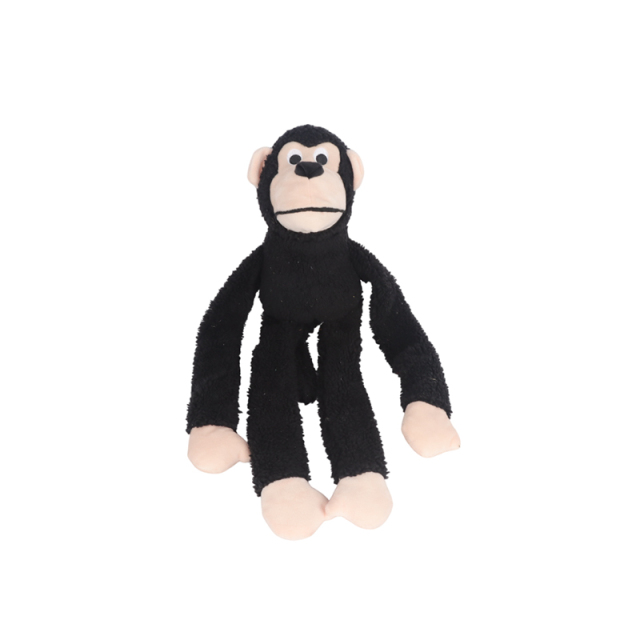 Durable Black Monkey Pet Plush Toys Dog Toy with Squeakers
