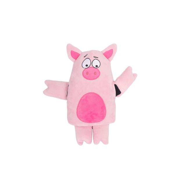 Durable Pink Pig Dog Chew Toys Detachable Legs Hand