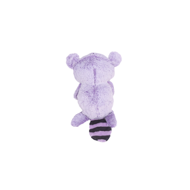 Purple Soft Adorable Raccon Plush Pet  Dog Toy with Squeaker
