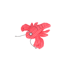 Red Lobster Pet Plush Toy with Squeaky