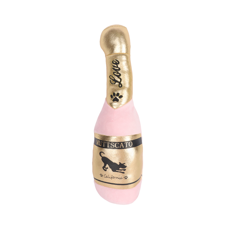 Bottle Plush Pet Toy for Dog with Squeaky