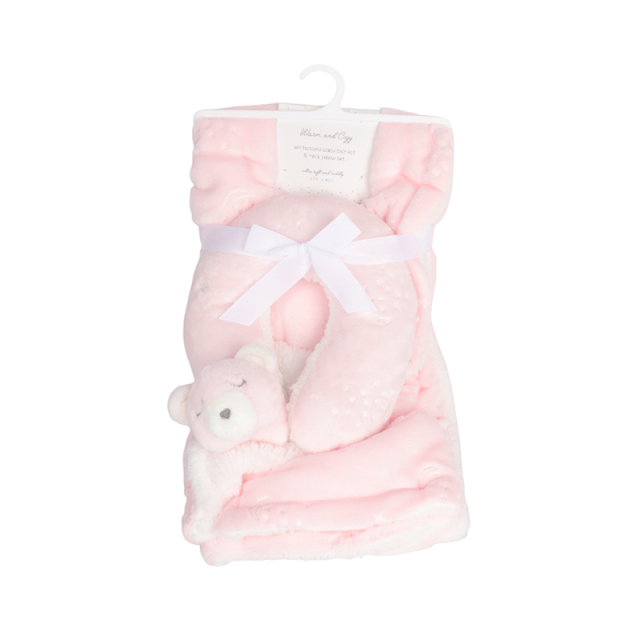 Pink Bear Breathable  Baby Security Blanket
