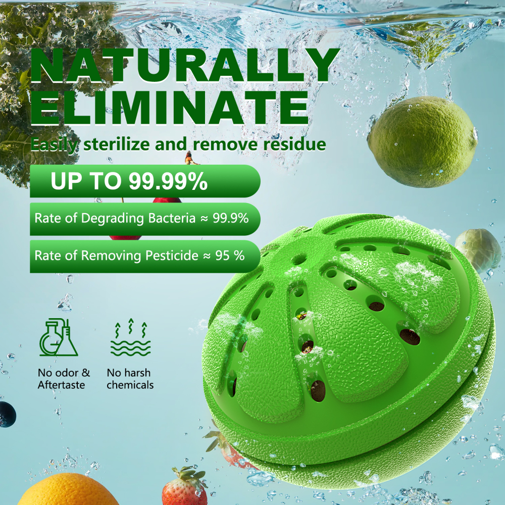 WASHWOW Fruit and Vegetable Cleaner Device, Mini Portable Wireless Food Purifier for Cleaning, Kitchen Gadgets for Deeply Clean Fruits and Veggies, Rice, Meat Even Small Clothes Washing Machine