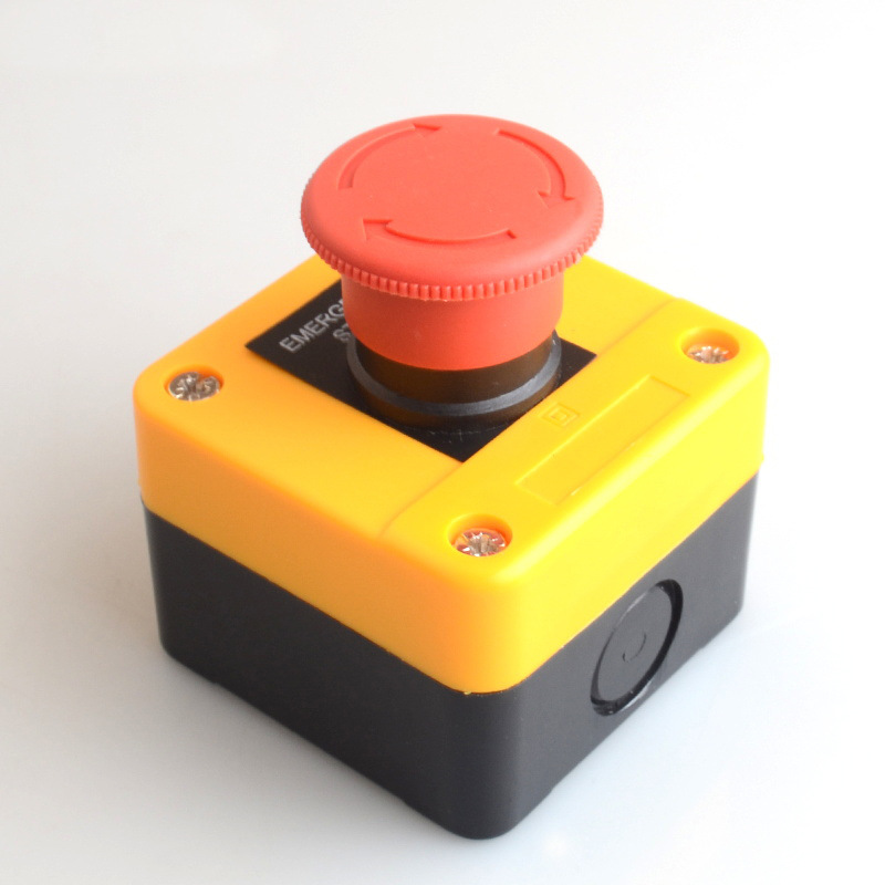 E-STOP button urgently stops the laser output for safety