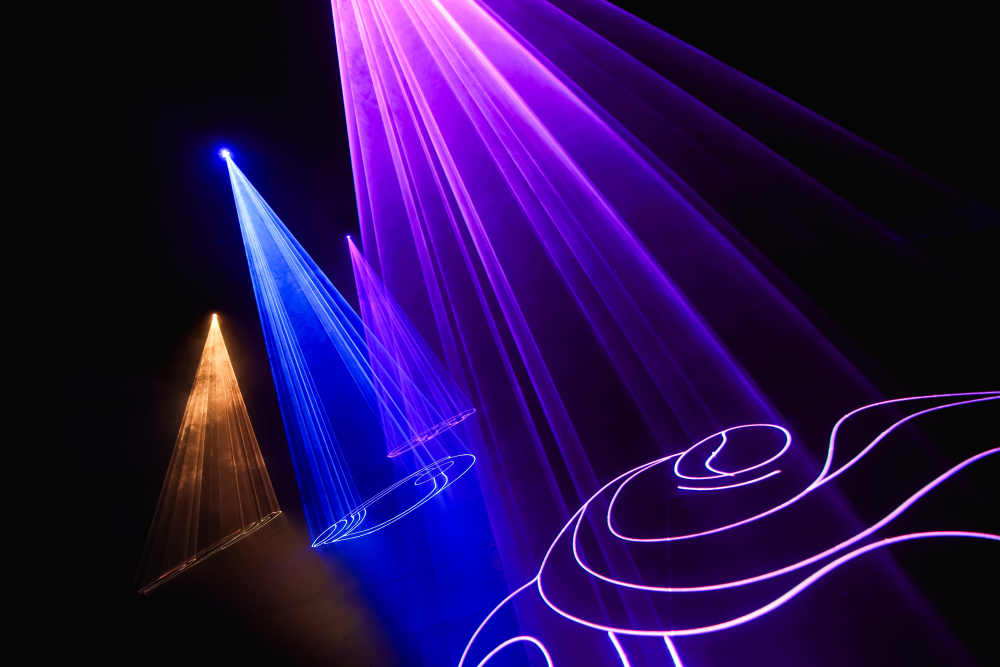 BL PRO laser with high speed scanner and fiber coupled laser diode for stage performance and DJ party club