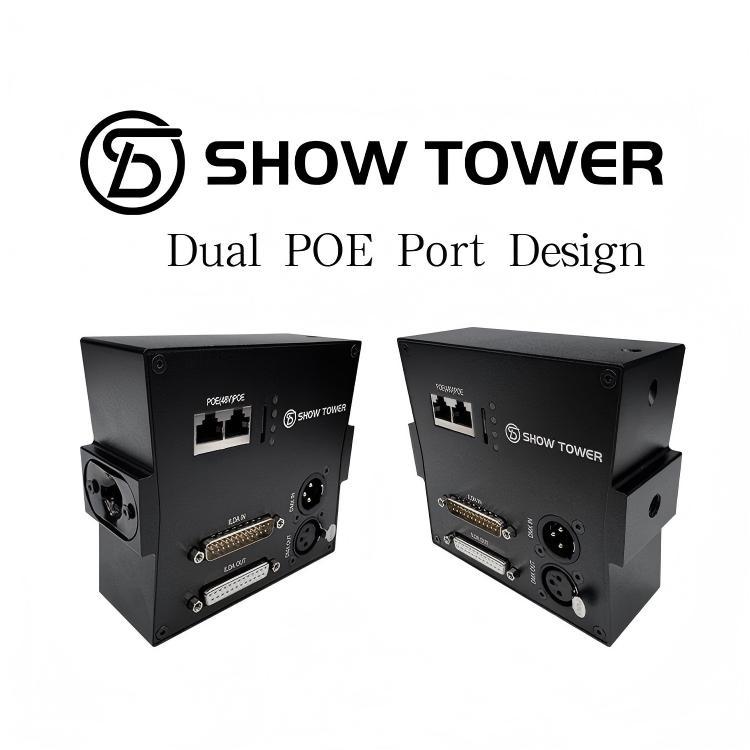 ShowTower laser control interface for Dual POE Port Design