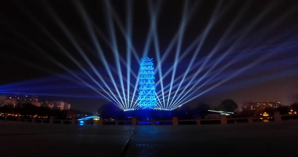 BL60.0RGB TW Outdoor waterproof laser system integrated with ShowTower for outdoor performance