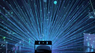 6W effect waterproof laser presenting a starry effect design for atmosphere rendering