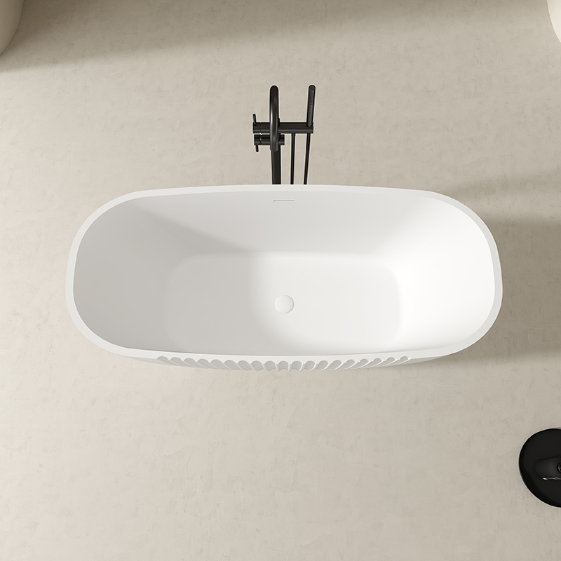 Factory Wholesale Fluted Freestanding Acrylic Bathtub QJ-Y0052