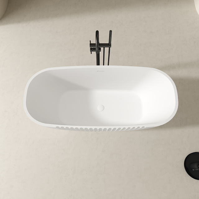 Factory Wholesale Fluted Freestanding Acrylic Bathtub QJ-Y0052