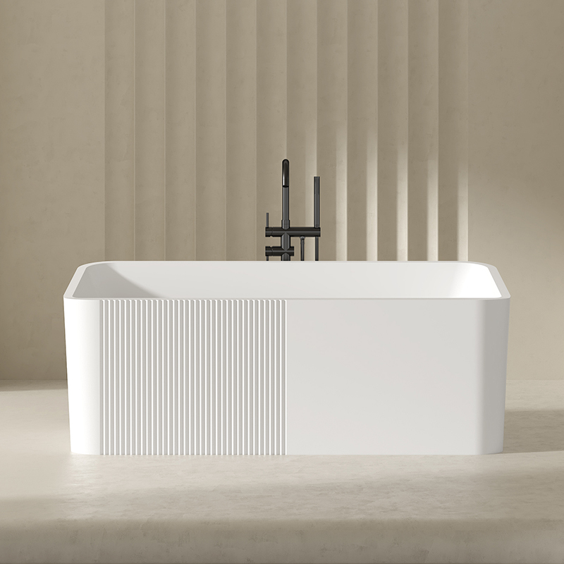 Factory Directory Rectangular Thick Rim Acrylic Deep Soaking Bathtub QJ-Y0032