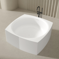 Wholesale High End Quality Unique Shape Acrylic Soaking Bathtub QJ-Y0026