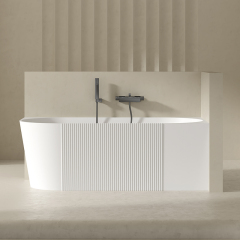 Wholesale Fashion Acrylic Back to Corner Deep Soaking Bathtub QJ-Y0013