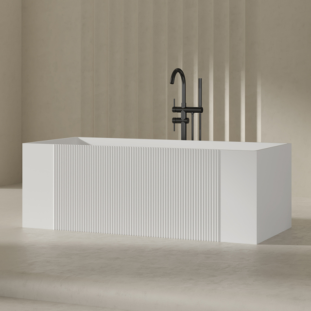 Factory Supply Quality Assurance Rectangular Fluted Bathtub QJ-Y0015