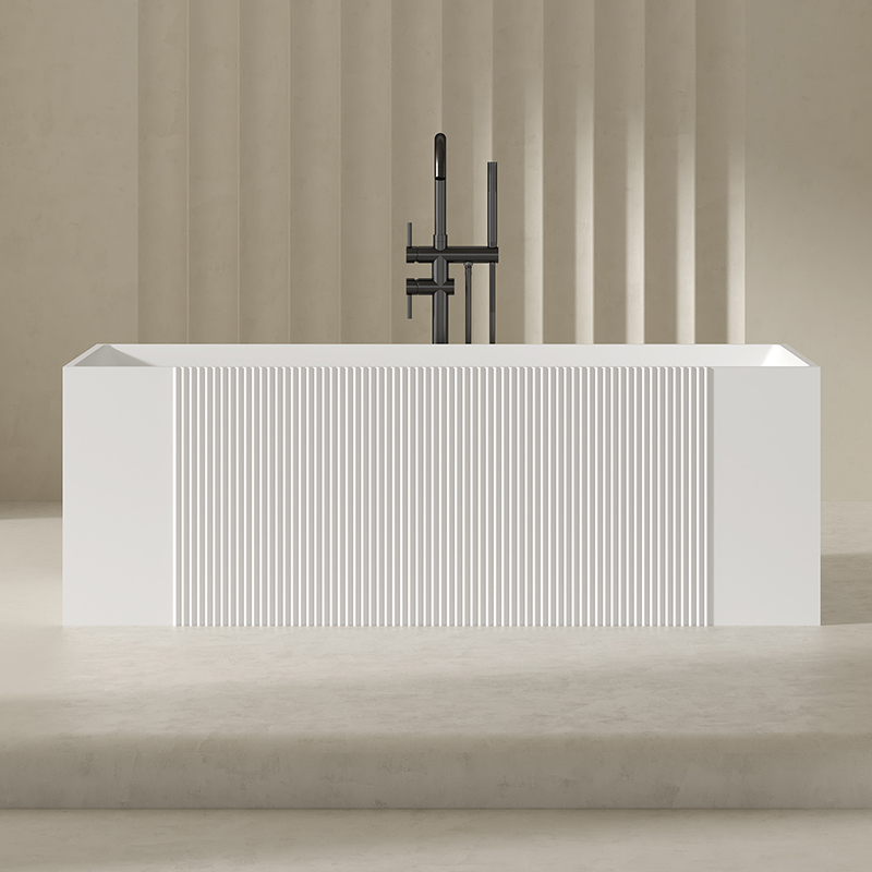 Factory Supply Quality Assurance Rectangular Fluted Bathtub QJ-Y0015