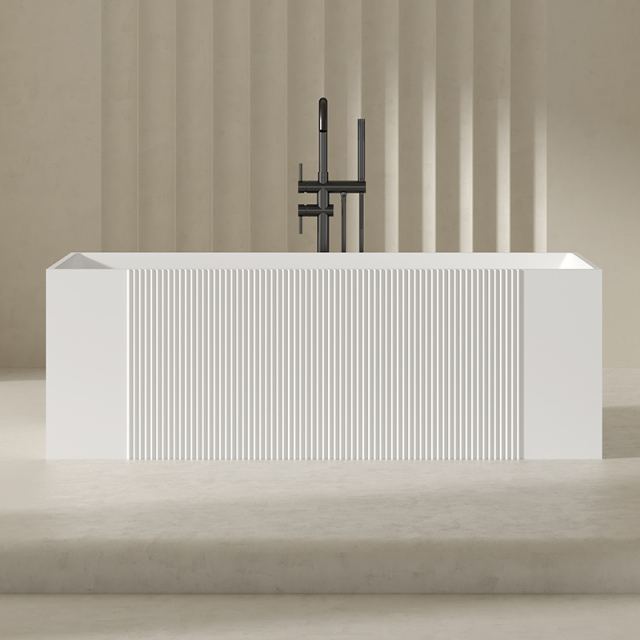 Factory Supply Quality Assurance Rectangular Fluted Bathtub QJ-Y0015