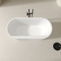 China Wholesale Factory Unique Oval Freestanding Acrylic Bathtub QJ-Y0031