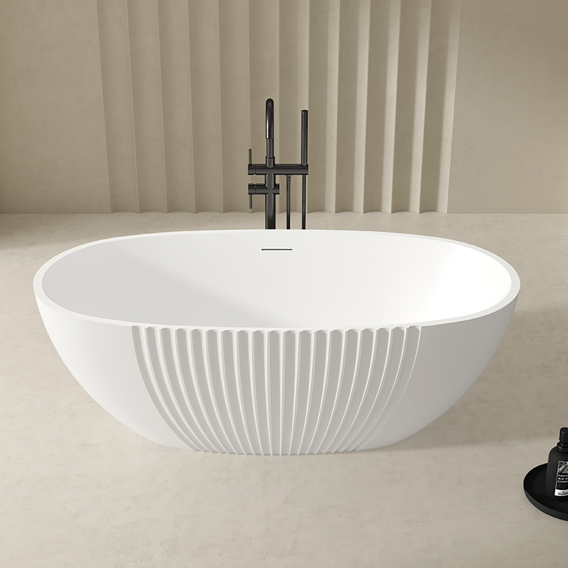 Wholesale High End Quality Fluted Acrylic Bathtub QJ-Y0057