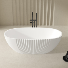 Wholesale High End Quality Fluted Acrylic Bathtub QJ-Y0057