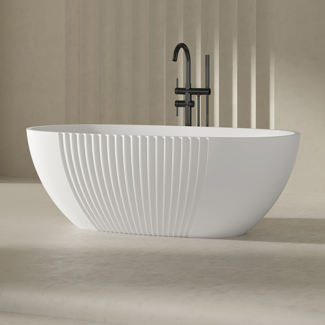 Wholesale High End Quality Fluted Acrylic Bathtub QJ-Y0057