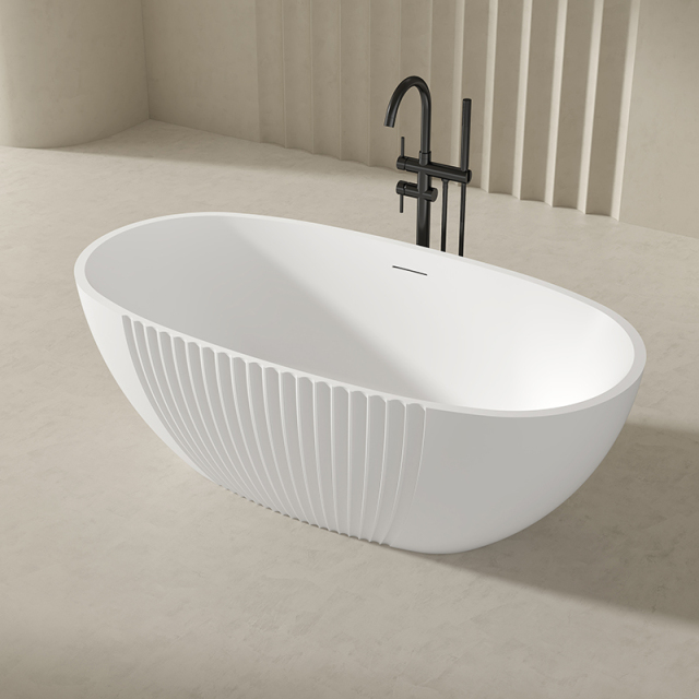 Wholesale High End Quality Fluted Acrylic Bathtub QJ-Y0057