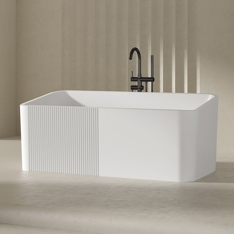 Factory Directory Rectangular Thick Rim Acrylic Deep Soaking Bathtub QJ-Y0032
