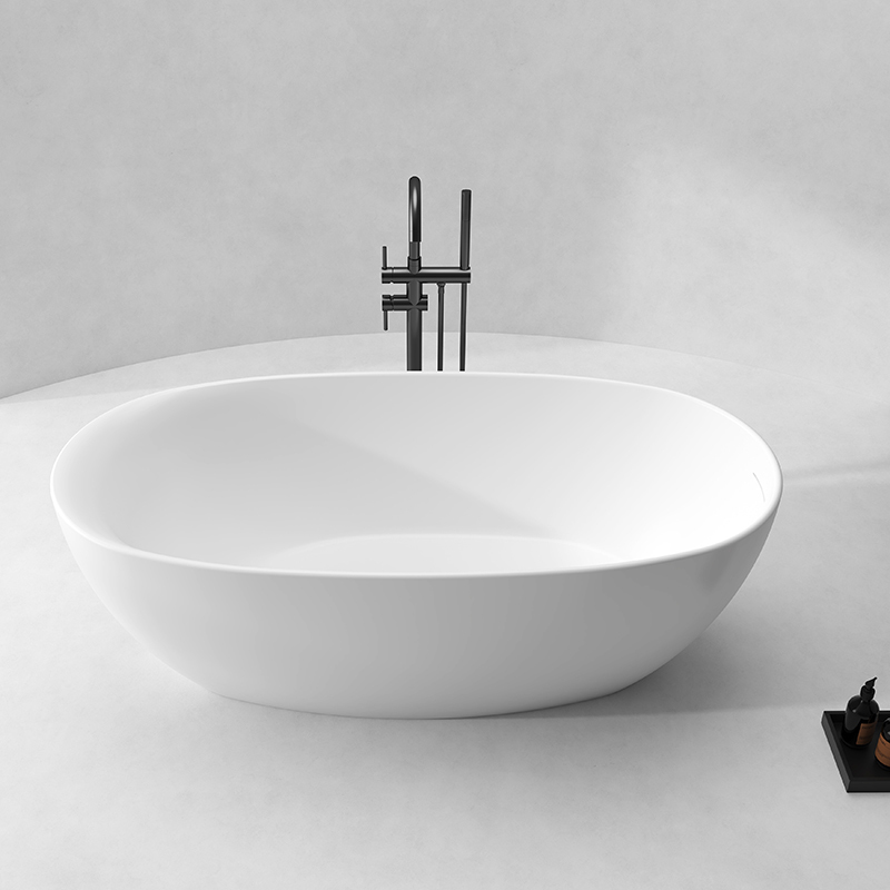 China Wholesale Factory Stylish Oval Acrylic Freestanding Bathtub QJ-Y0007