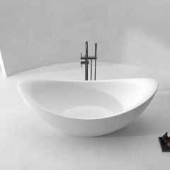 Popular Wholesale Designer Moon Shape Freestanding Acrylic Bathtub QJ-Y0008