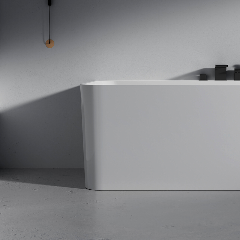 Factory Wholesale Classic Back to Wall Acrylic Freestanding Bathtub QJ-Y0126