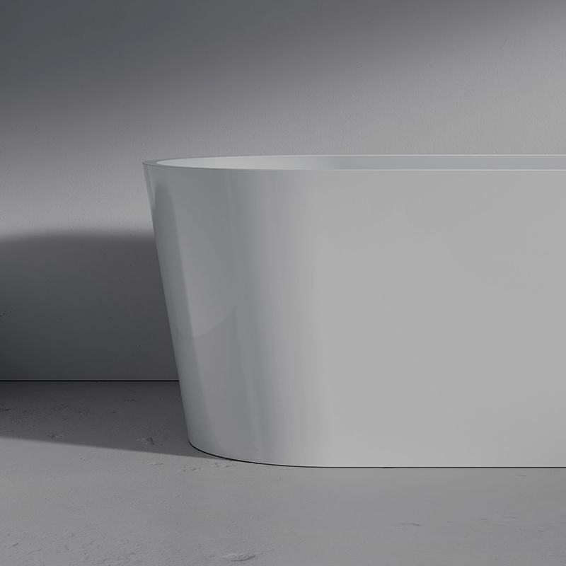 Factory Customized Contemporary Oval Freestanding Acrylic Soaking Bathtub QJ-Y0111
