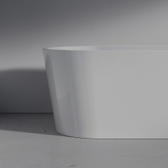 Factory Customized Contemporary Oval Freestanding Acrylic Soaking Bathtub QJ-Y0111