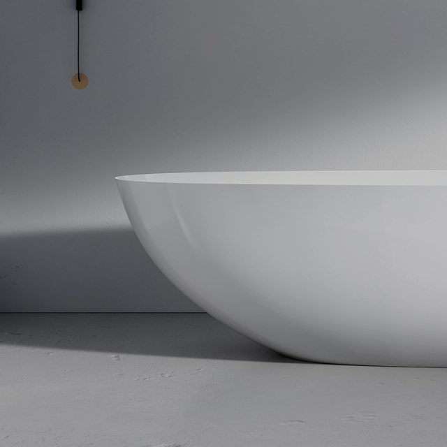 Factory Directory Classic Egg Shape Acrylic Freestanding Bathtub QJ-Y0113