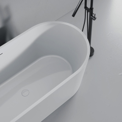 Factory Customized Contemporary Oval Freestanding Acrylic Soaking Bathtub QJ-Y0111