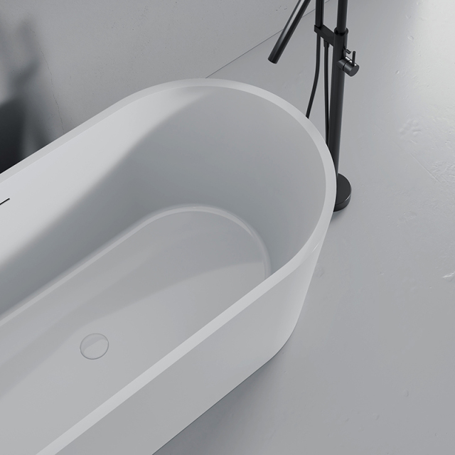 Factory Customized Contemporary Oval Freestanding Acrylic Soaking Bathtub QJ-Y0111