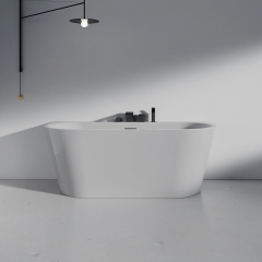 Wholesale High End Quality Contemporary Back to Wall Acrylic Soaking Bathtub QJ-Y0116