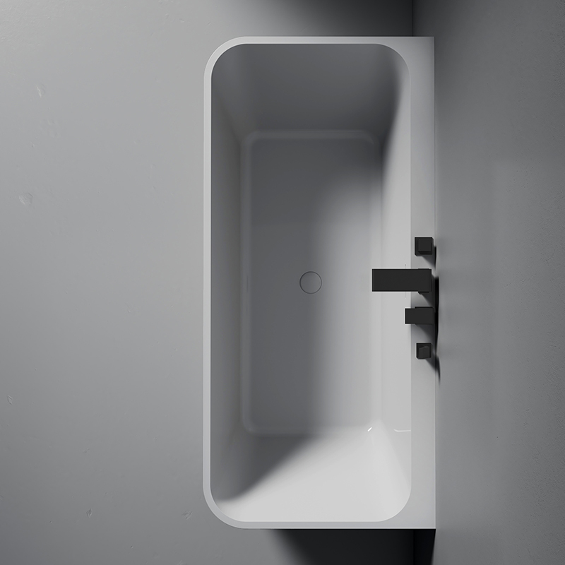 Factory Wholesale Classic Back to Wall Acrylic Freestanding Bathtub QJ-Y0126