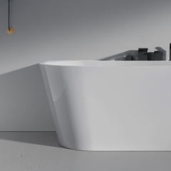 Wholesale High End Quality Contemporary Back to Wall Acrylic Soaking Bathtub QJ-Y0116