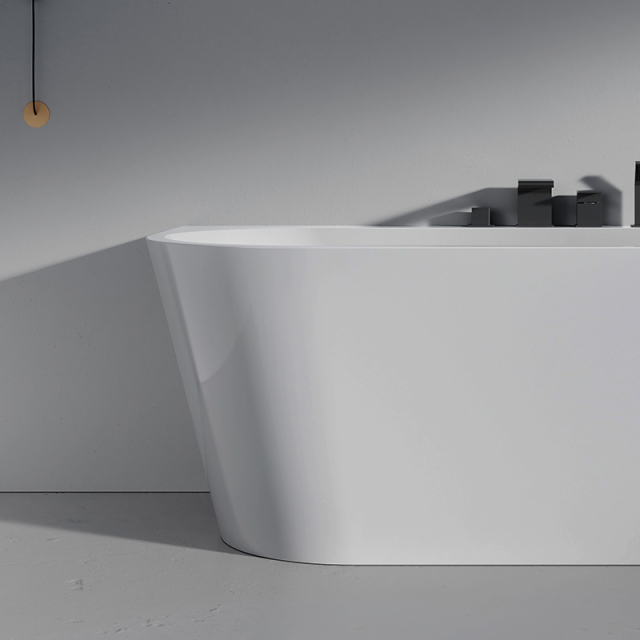 Wholesale High End Quality Contemporary Back to Wall Acrylic Soaking Bathtub QJ-Y0116