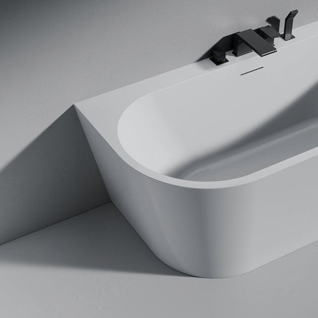 Wholesale High End Quality Contemporary Back to Wall Acrylic Soaking Bathtub QJ-Y0116