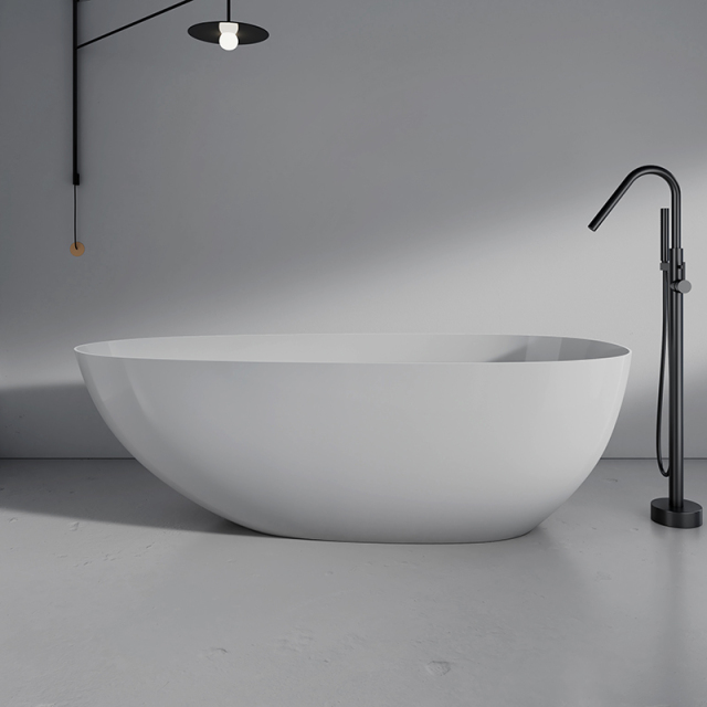 Factory Directory Classic Egg Shape Acrylic Freestanding Bathtub QJ-Y0113