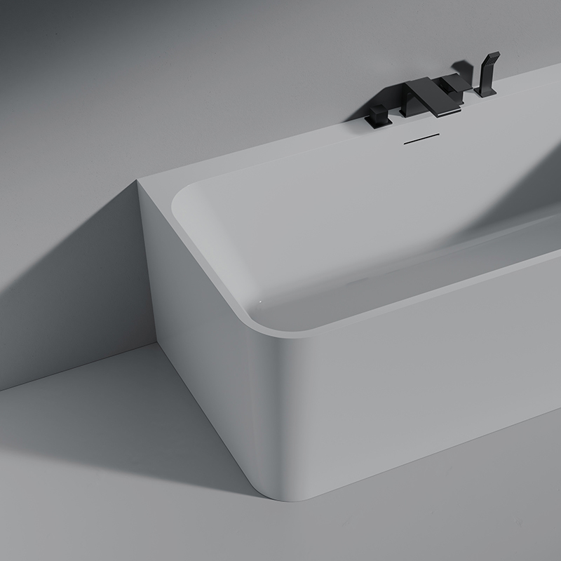 Factory Wholesale Classic Back to Wall Acrylic Freestanding Bathtub QJ-Y0126