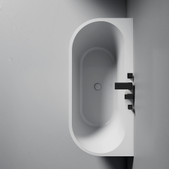 Wholesale High End Quality Contemporary Back to Wall Acrylic Soaking Bathtub QJ-Y0116